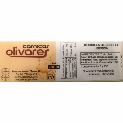 Morcilla de Cebolla 0,85 Kg. aprox. - Imagen 2