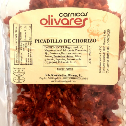 Picadillo de Chorizo tarrina 500 grs. - Imagen 2